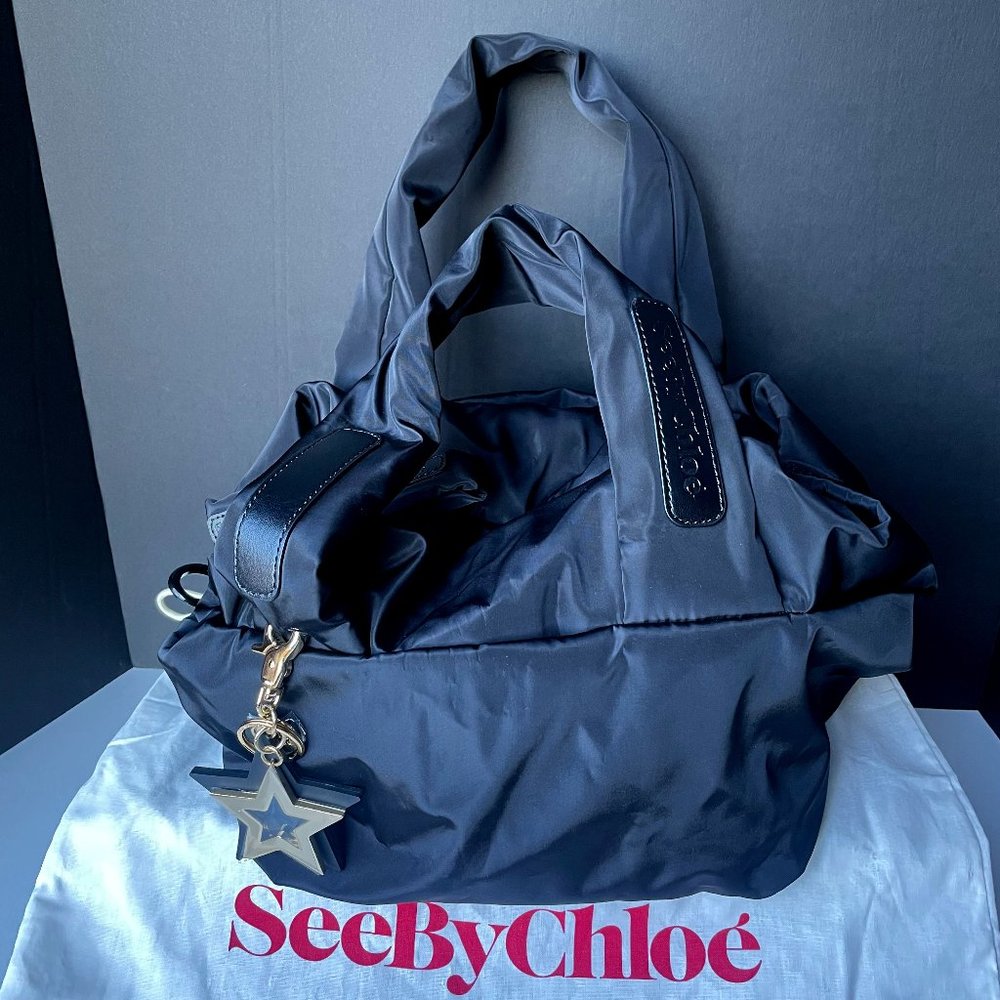 SEE BY CHLOÉ 'JOY RIDER' SMALL NYLON PUFFER BAG